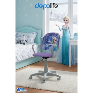 Çocuk Odası Sandalyesi Ders Çalışma Ofis Koltuğu Öğrenci Sandalye Beyaz Tekerli Yükseklik Ayarlı