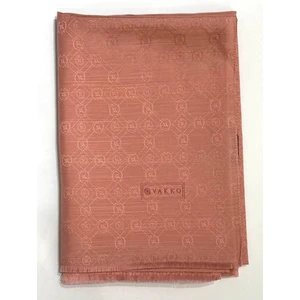 Pamuk Ipek Monogram Şal 40752-PUDRA