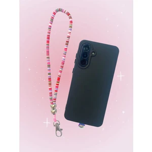 Tüm Kılıflara Uyumlu Pembe Kalpli Telefon Elaskısı
