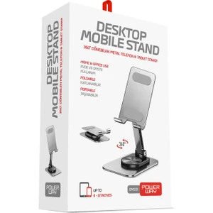 DMS33 Kaliteli Metal 360 Dönebilen Ayarlanabilir Tablet ve Telefon Tutucu Masa Üstü Standı
