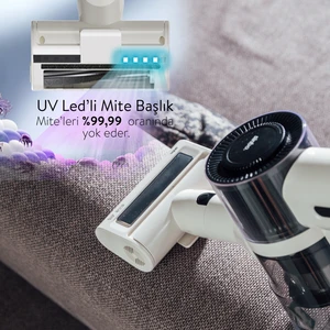 Bldc Motorlu Dikey Kablosuz Şarjlı LED Aydınlatmalı SÜPÜRGE 250 Watt SVC-8620