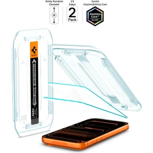 iPhone 17 Pro Max / 16 Pro Max Cam Cam Ekran Koruyucu AluminaCore™ iyonlaştırılmış Güçlendirilmiş Cam Teknolojisi Kolay Kurulum Glas.tR EZ Fit Slim HD (2 Adet) - AGL07907