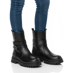 Puspe F4PR Siyah Kız Çocuk Biker Bot Termo Taban