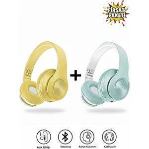 Tech&bello Accessories Kablosuz Kulaküstü Bluetooth Kulaklık Stereo-Mikrofon-Aux HK-036