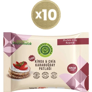 Glutensiz Fabrika Karabuğday Patlağı Kinoa & Chia (24 Gram x 10 Paket)