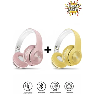 Tech&bello Accessories Kablosuz Kulaküstü Bluetooth Kulaklık Stereo-Mikrofon-Aux HK-036