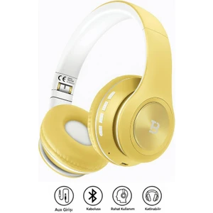 Tech&bello accessories Kablosuz Kulaküstü Bluetooth Kulaklık Stereo-Mikrofon-Aux HK-036