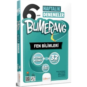 Günay Yayınları Bumerang 6. Sınıf Fen Bilimleri Haftalık Denemeler 32 Hafta 480 Soru (2022-2023)