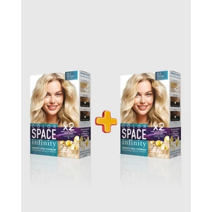 Color Space Infinity 2'li Set Saç Boyası 0.1 Platin Sarı