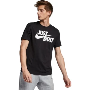M Nsw Tee Just Do It Swoosh Erkek Siyah T-Shirt - AR5006-011