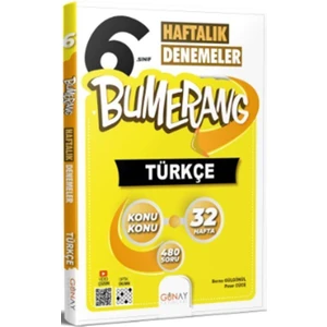 Günay Yayınları 6. Sınıf Türkçe Bumerang Deneme