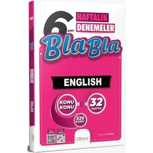Günay Yayınları Bla Bla 6. Sınıf English Haftalık Denemeler