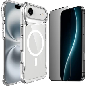 iPhone 17 Air Kılıf Zore M-Safe Şarj Özellikli T-Max M-Safe Kapak + Hayalet Ekran Koruyucu