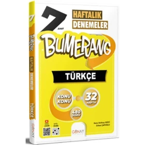 Günay Yayınları Gün&Ay Yayınları 7. Sınıf Bumerang 32 Haftalık Türkçe Denemeleri