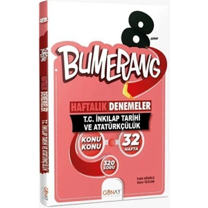 Günay Yayınları 8.Sınıf Bumerang 32 Haftalık T.C. İnkılap Tarihi Ve Atatürkçülük Denemeleri