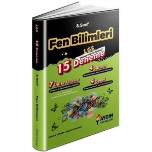 Aydın Yayınları 8. Sınıf LGS Fen Bilimleri 15 Adet Deneme
