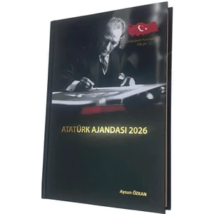 Dikkat Ajans 2026 Atatürk Ajandası Isme Özel 1 Adet Sert Kapak Şık Siyah Tasarım