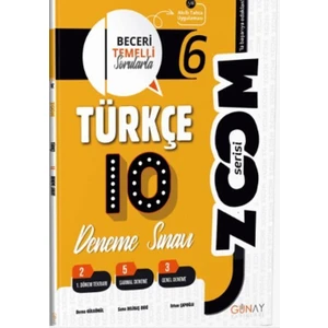 Günay Yayınları Gün&Ay Yayınları 6. Sınıf Zoom Türkçe Bilimleri 10'lu Branş Deneme