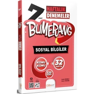 Günay Yayınları Bumerang Haftalık Denemeler 7. Sınıf Sosyal Bilgiler (2022-2023)
