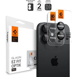 iPhone 17 / 16 Plus / 16 ile uyumlu Kamera Lens Camı Koruyucu Kolay Kurulum Glas.tR EZ Fit Optik Pro (2 Adet) Black - AGL07921