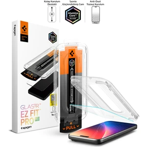 iPhone 17 Pro / 17 / 16 Pro ile uyumlu Cam Ekran Koruyucu AluminaCore™ iyonlaştırılmış Güçlendirilmiş Cam Teknolojisi Anti-Dust Uygulama Kolay Kurulum Glas.tR EZ Fit Pro HD - AGL10097