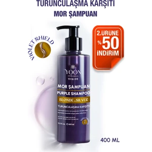 Mor Şampuan 400ML – Turunculaşma Engeller, Sarı, Gri, Platin Saçlara Özel Renk Koruyucu