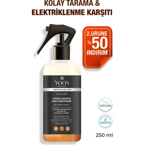 Kolajen ve Keratin İçeren Besleyici Onarıcı Isı & Elektriklenme Karşıtı Vegan Saç Bakım Spreyi 250ml
