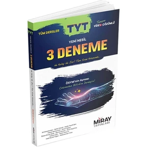Miray Yayınları TYT Tüm Dersler Yeni Nesil 3 Deneme