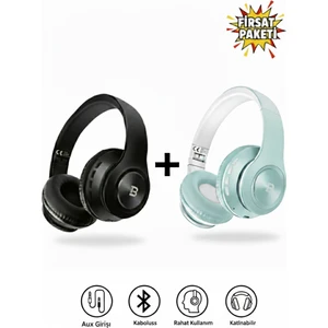 Tech&bello Accessories Kablosuz Kulaküstü Bluetooth Kulaklık Stereo-Mikrofon-Aux HK-036