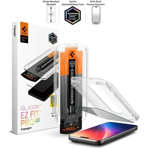 iPhone 17 Pro / 17 / 16 Pro ile Uyumlu Hayalet Cam Ekran Koruyucu AluminaCore™ iyonlaştırılmış Güçlendirilmiş Cam Teknolojisi Anti-Dust Kolay Kurulum Glas.tR EZ Fit Pro HD Privacy - AGL10098