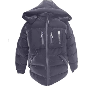 Erkek Çocuk Içi Peluş Astarlı Çıkarılabilir Kapüşonlu Su Geçirmez Mont 2042