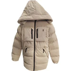 Erkek Çocuk Içi Peluş Astarlı Çıkarılabilir Kapüşonlu Su Geçirmez Mont 2042