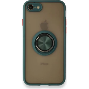Apple Iphone 8 Kılıf Kamera Korumalı Yüzüklü Manyetik Standlı Arkası Buzlu Iring Kapak