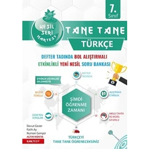 Nartest Yayınevi 7. Sınıf Yeşil Defter Tadında Tane Tane Türkçe