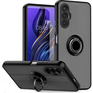 Tecno Pova 3 Kılıf Kamera Korumalı Yüzüklü Manyetik Standlı Arkası Buzlu Iring Kapak