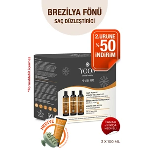 Brezilya Fönü & Keratin Saç Düzleştirme İşlemi Sağlayan ve Besleyen Çift Yönlü Yoğun Saç Bakım Seti