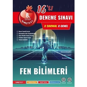 Nartest Yayınevi 8. Sınıf Fen Bilimleri 16'lı Deneme Sınavı