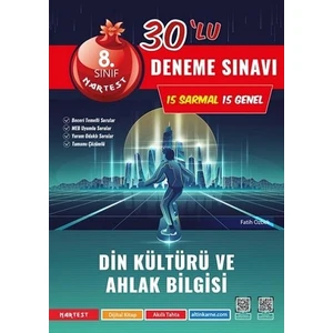 Nartest Yayınevi 8. Sınıf Din Kültürü ve Ahlak Bilgisi 30'lu Deneme Sınavı