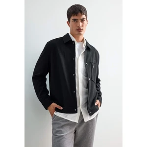 Regular Fit Çıtçıtlı Nakış Detaylı Örme Gömlek Ceket E9272AX25AU