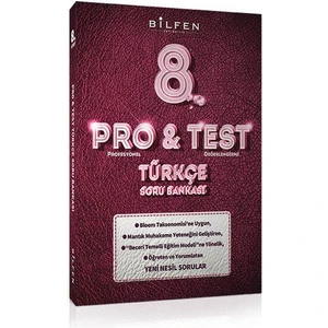 Bilfen Yayınları 8. Sınıf Pro&Test Türkçe Soru Bankası