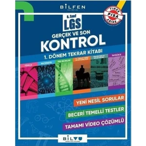 Bilfen Yayınları LGS Kontrol 8. Sınıf 1. Dönem Tekrar Kitabı