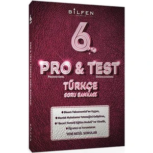 Bilfen Yayınları 6. Sınıf Türkçe Pro&Test Soru Bankası