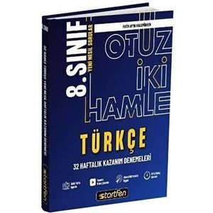Startfen Yayınları 8. Sınıf Türkçe 32 Hamle Haftalık Kazanım Denemeleri