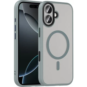 Apple iPhone 17 Kılıf Mat Arka Yüzey Wireless Şarj Özellikli Zore Flet M-Safe Kapak