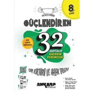 Ankara Yayıncılık 8.Sınıf LGS Güçlendiren 32 Haftalık Din Kültürü Kültürü Kazanım Denemeleri