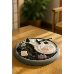 Zen Bahçe Kit - Minyatür Japon Meditasyon Doğal Taş Süslemeli