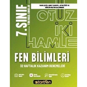 Startfen Yayınları 7. Sınıf 32 Hamle Fen Bilimleri Haftalık Kazanım Denemeleri