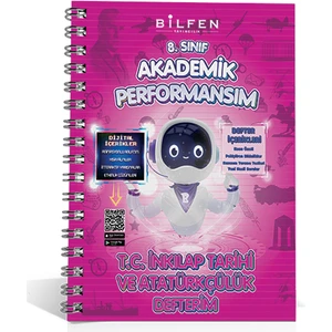 Bilfen Yayınları 8. Sınıf İnkılap Tarihi ve Atatürkçülük Akademik Performansım Defterim  Yayıncılık