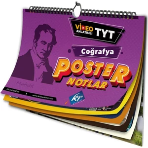 KR Akademi TYT Coğrafya Poster Notlar Kitabı – 12. Sınıf Üniversite Hazırlık, Video Anlatımlı Spiral Eğitim Seti