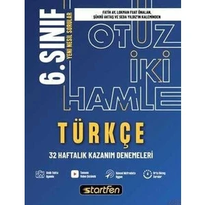 Startfen Yayınları 6. Sınıf Türkçe 32 Hamle Haftalık Kazanım Denemeleri